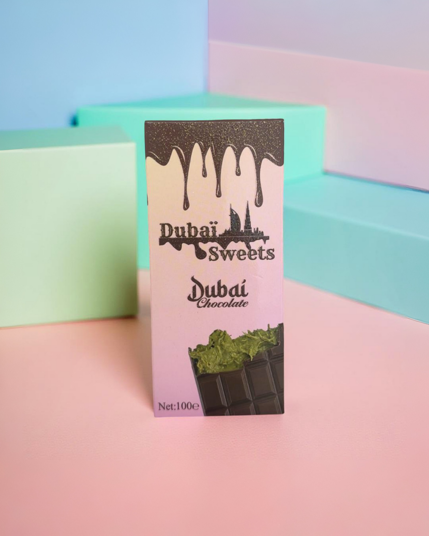 Chocolat de Dubaï – Pistache & Kunafah | 100g