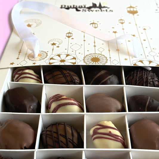 Coffret de 16 Dattes Enrobées de Chocolat
